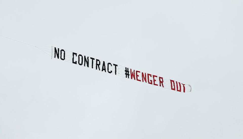  Protests were launched against Arsene Wenger during last season