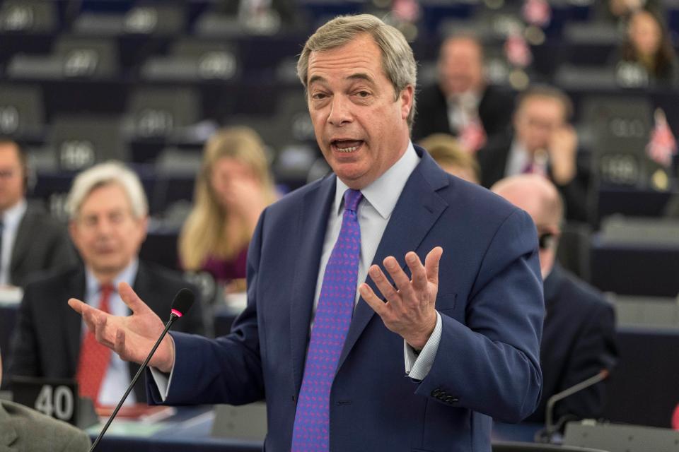  Nigel Farage accused the PM of trying to fudge Brexit