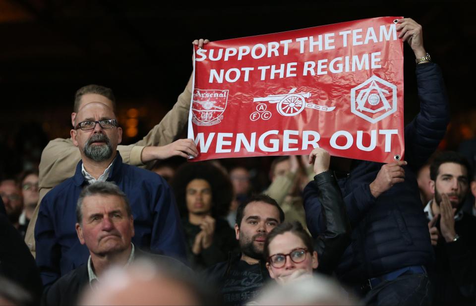  The majority of Arsenal fans were frustrated after Arsene Wenger signed a new contract