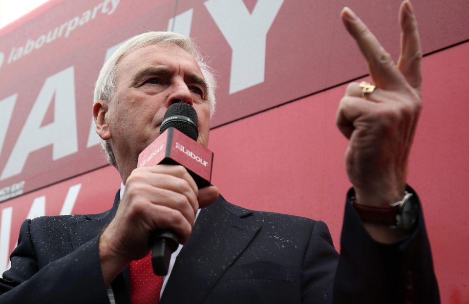  Jeremy Corbyn's right hand man John McDonnell has pushed for large-scale strike to destabilise the Government