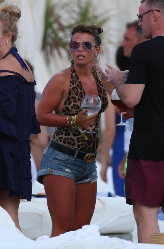  Coleen with Wayne in Ibiza earlier this year