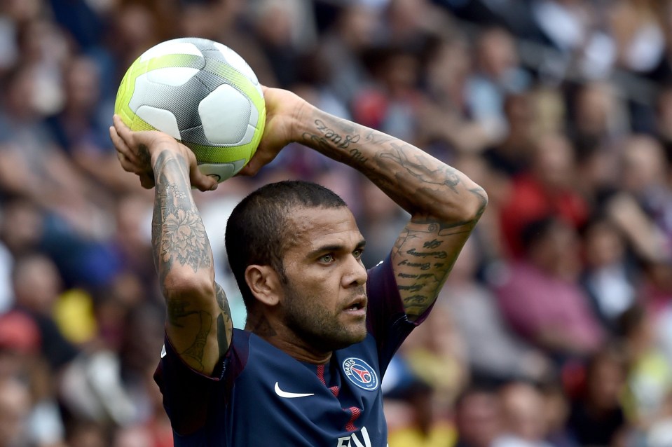 The arrival of Dani Alves has limited his chances