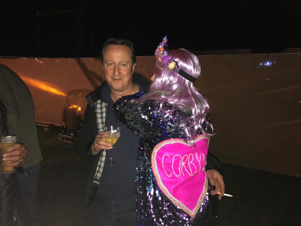  The former PM also quipped about being pictures of him smoking at Wilderness Festival