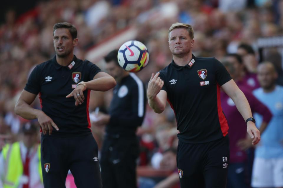  Eddie Howe's Bournemouth will be searching for their first point of the season at the Emirates