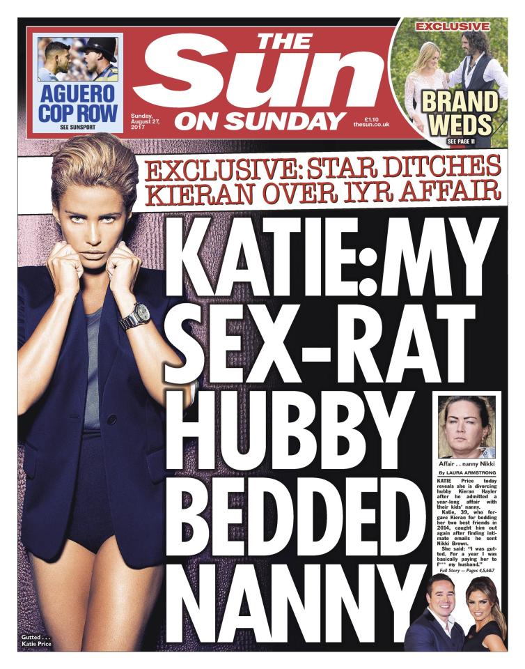  The affair was exclusively revealed by Katie in last week's Sun on Sunday