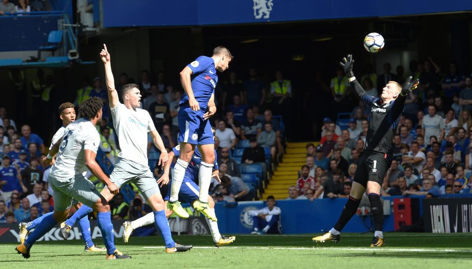  Alvaro Morata netted a classis header in the 2-0 home win over Everton