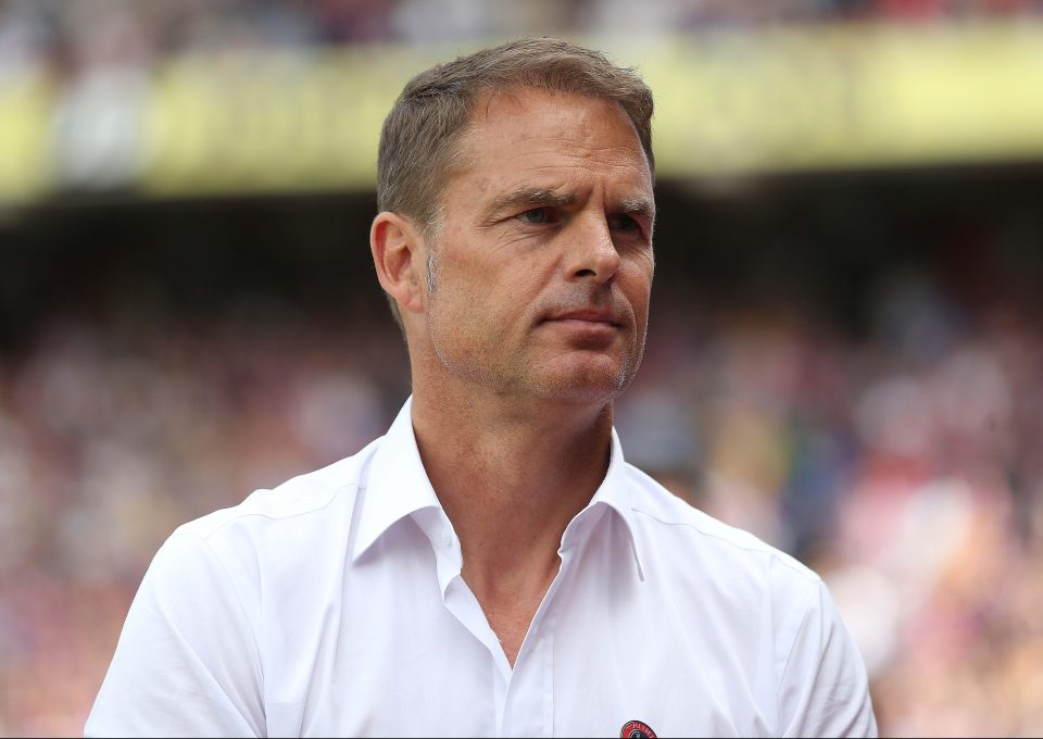 Frank de Boer could be sacked if Crystal Palace lose again