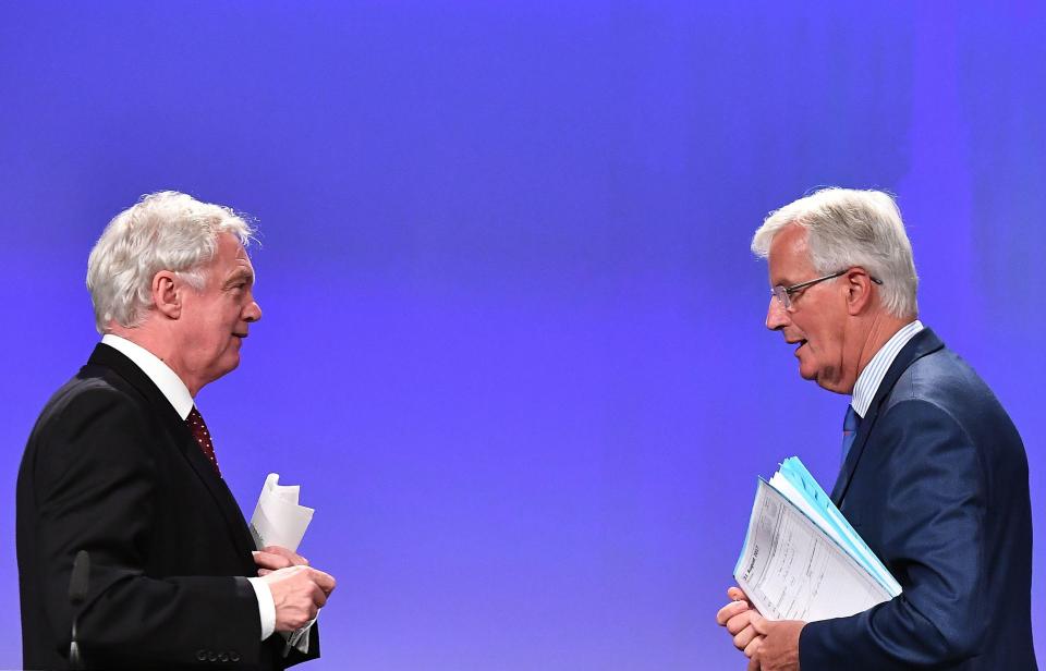 David Davis and Michel Barnier