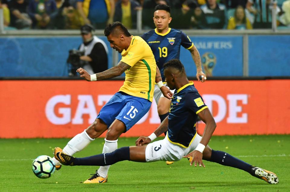  Few Barcelona fans turned out to see Paulinho's arrival but Brazil fans love him