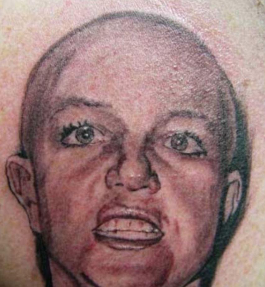  If Britney could be immortalised in ink - we're pretty sure this wouldn't have been the portrait she would have picked