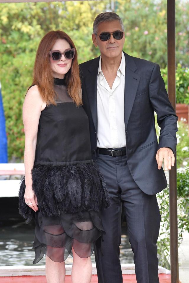  Suburbicon's Julianne Moore with George in Venice