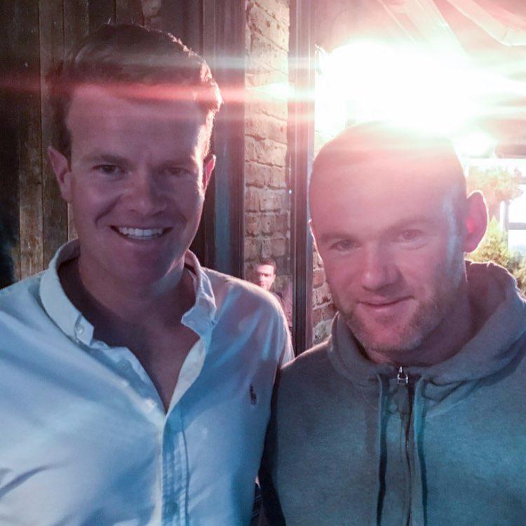  Rooney was pictured by cricketer Jack McIver in The Bubble Room last night