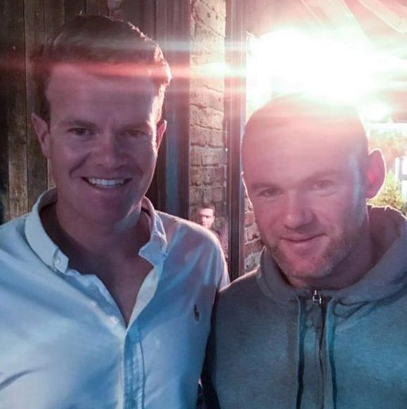  Rooney was pictured by cricketer Jack McIver in The Bubble Room last night