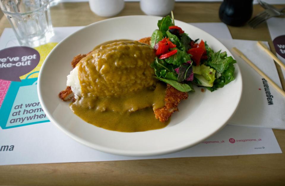 One of Wagamamas iconic chicken katsu curries 