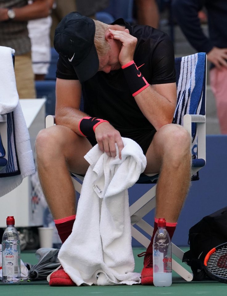  Kyle Edmund left the US Open in tears after being forced to retire