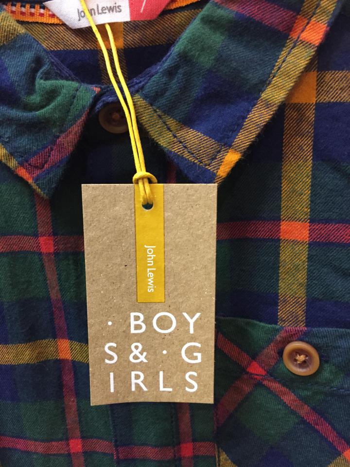 A label showing the new style of tags on John Lewis products