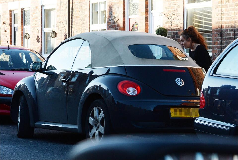  Laura Simpson next to her VW Beetle yesterday