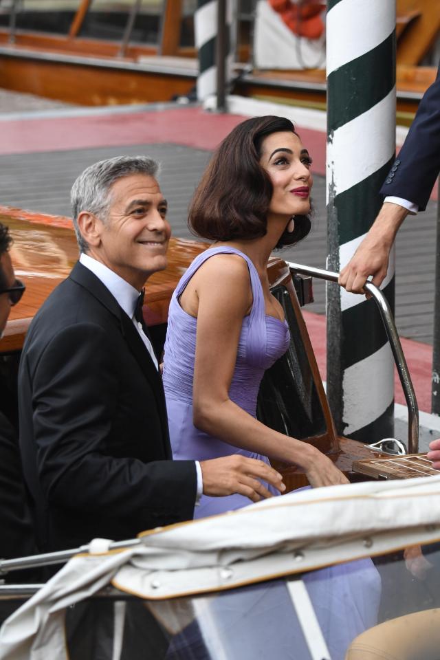  Glamorous Amal and George arrive at a Venice Film Festival gala earlier this month