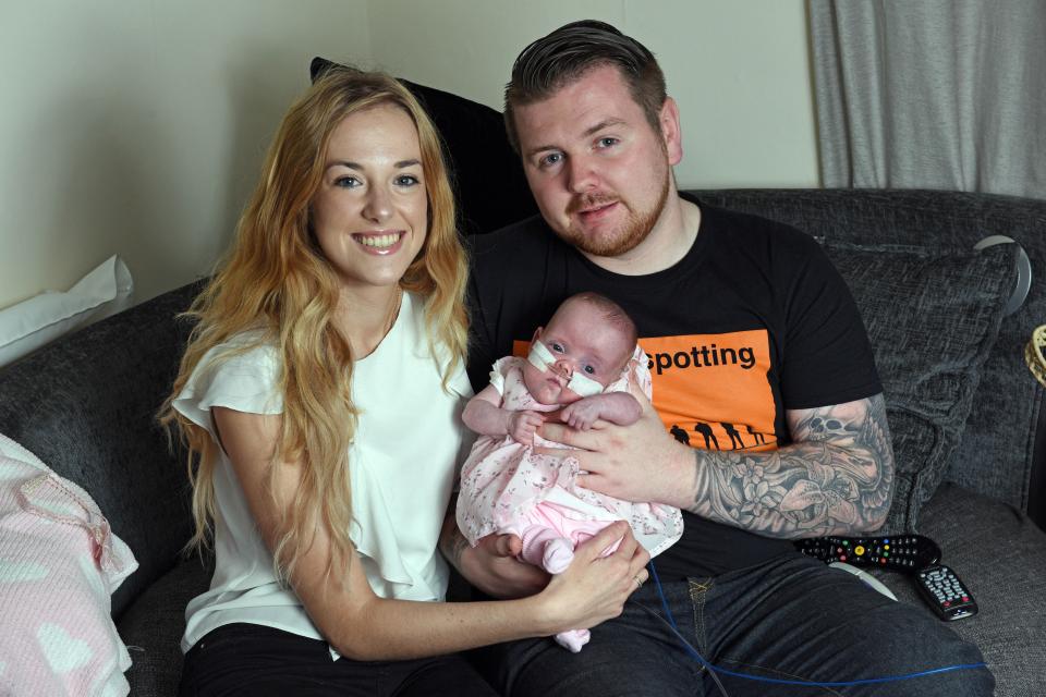  Parents Corey and Sophie said they were proud to see their daughter becoming stronger every day