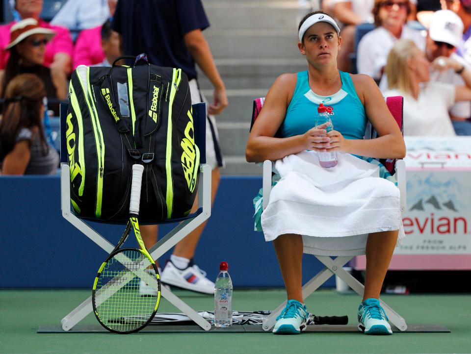  The 22-year-old American lost in straight sets to the Czech star at Flushing Meadows