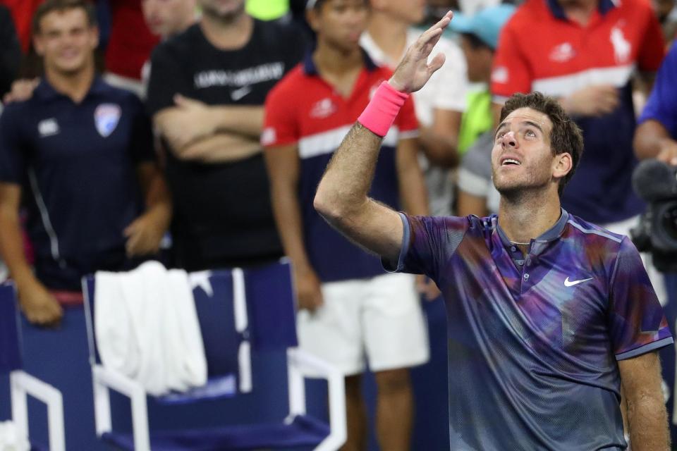  Weakness in his left wrist means Juan Martin del Potro still can’t hit a full-blooded two-handed backhand