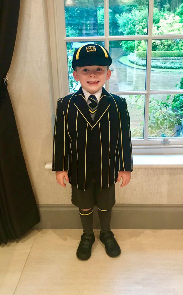  Coleen tweeted this photo of her son Klay for his first day back to school