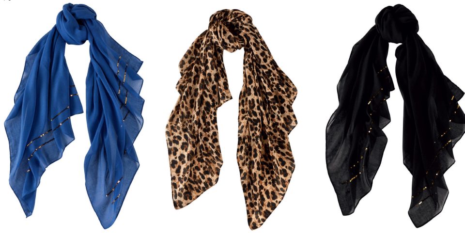  The esmara by Heidi Klum scarves are priced at £6.99