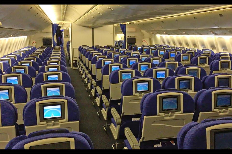  Inside the Boeing 777: The current configuration features nine seats in each row in economy