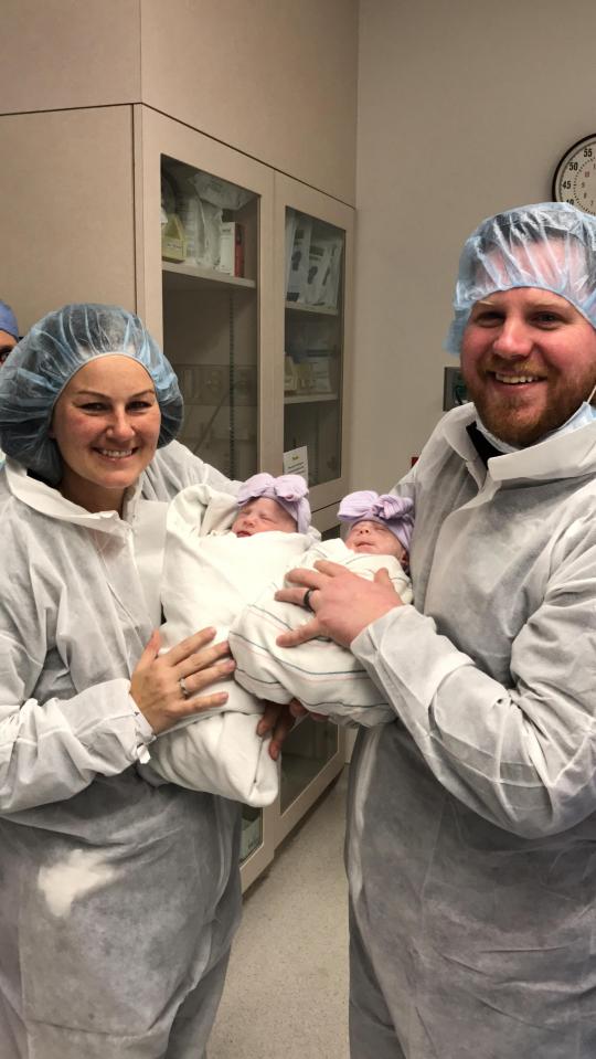  Maggie and Danny pictured with their babies