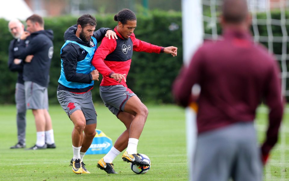 Van Dijk has returned to training with Southampton after his transfer request