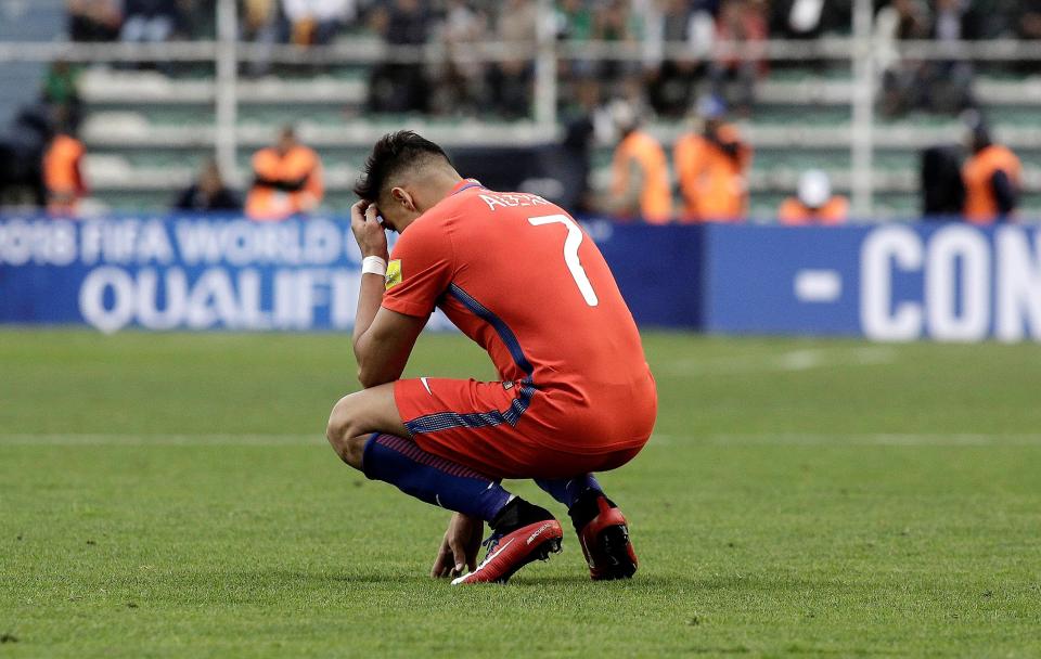  Alexis Sanchez was in the Chile side that lost 1-0 to Bolivia