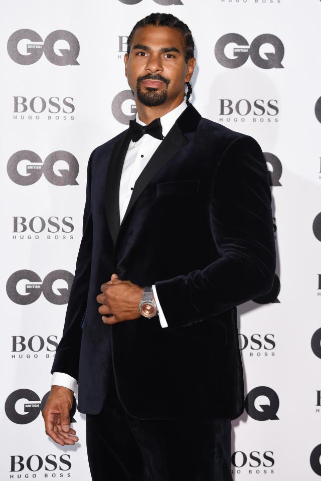  David Haye attended the recent GQ Men of the Year awards in London