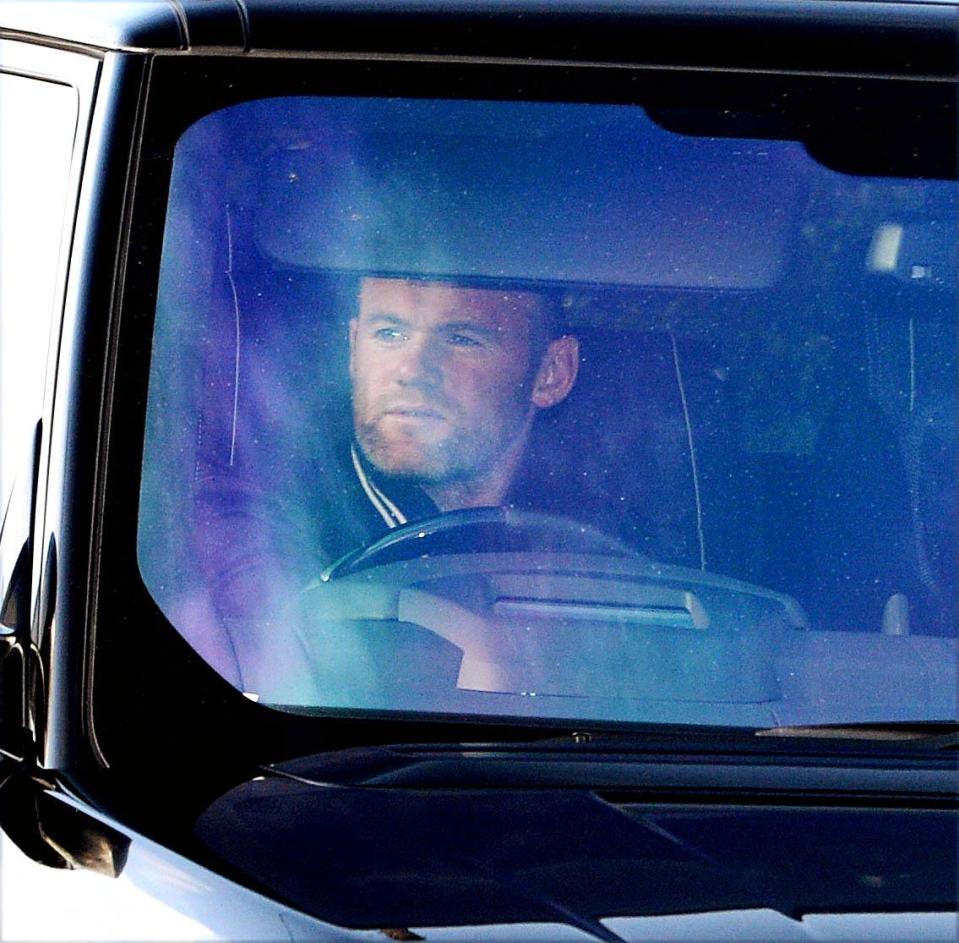  Wayne Rooney arrived at Everton training ground this morning in his black Range Rover