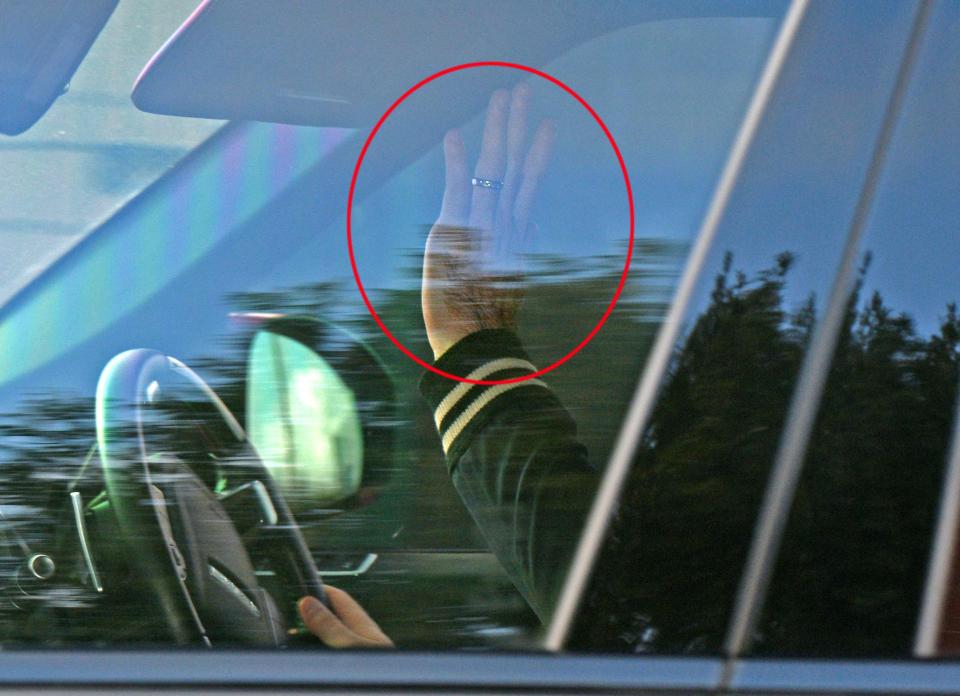  The striker flashed his wedding ring as he pulled up to the football ground today