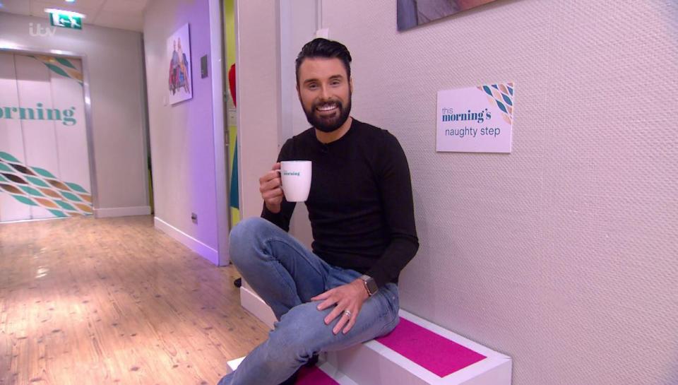  Holly teased Rylan about whether it was just tea in his cup