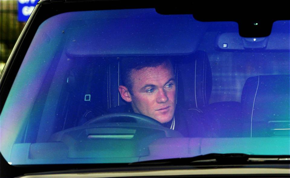  Wayne Rooney seen behind the wheel yesterday