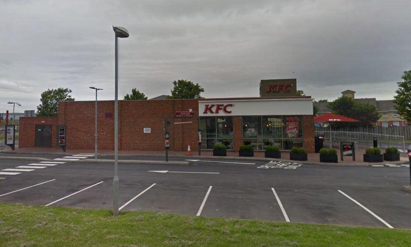 The KFC in Wolviston, Stock-on-Tee where the parking fee was slapped down