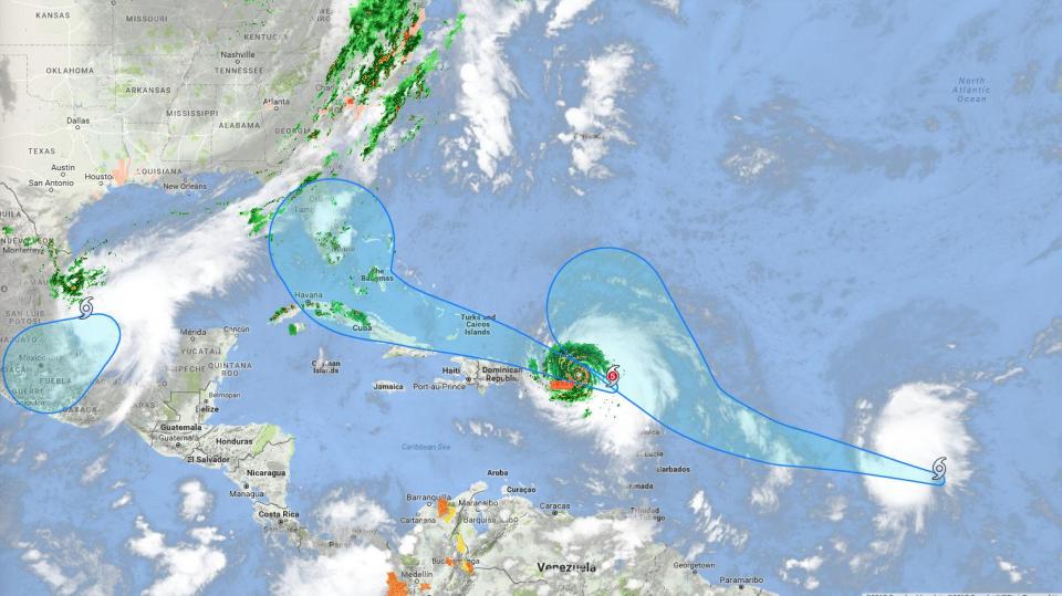  Projected path before Dominican Republic. Hurricane Irma intensified into a strong and 'potentially catastrophic' category 5 storm