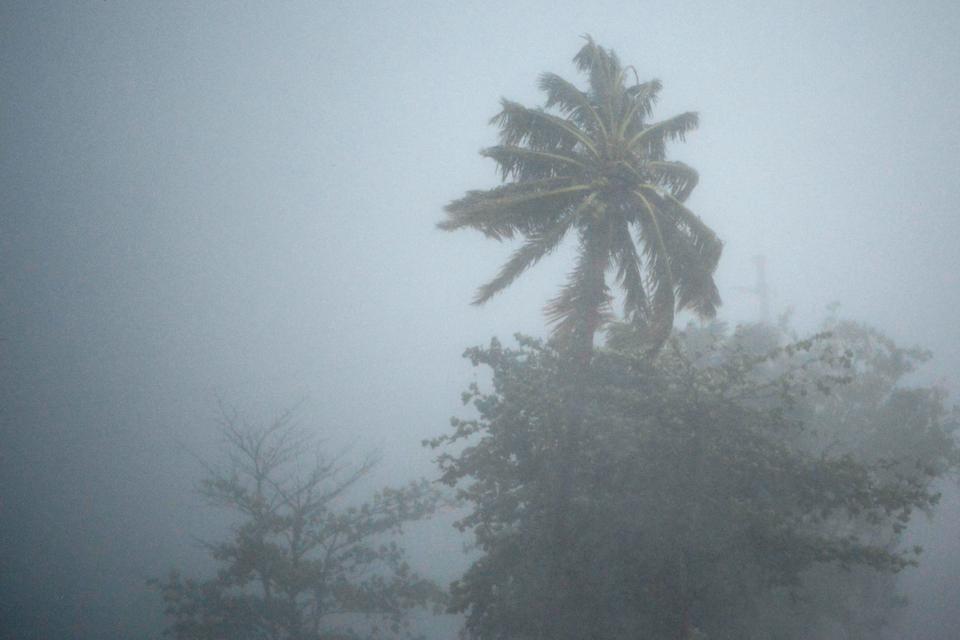  The heavy rains and wind of hurricane Irma cross through the northeastern part of the island in Fajardo, Puerto Rico