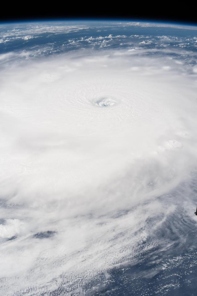  NASA's International Space Station shows the eye of Hurricane Irma in the Atlantic Ocean