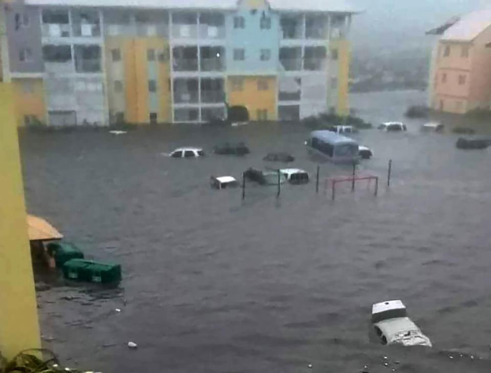  Shocking pictures show the flooding in St Martin