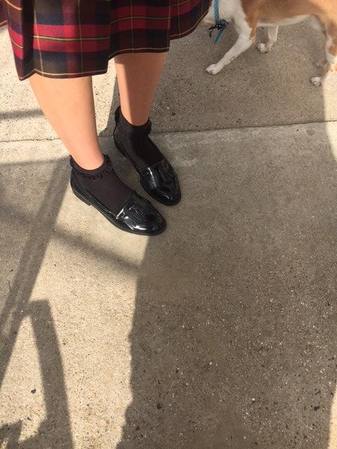 Teachers said Casie Ann's patent leather shoes were too shiny