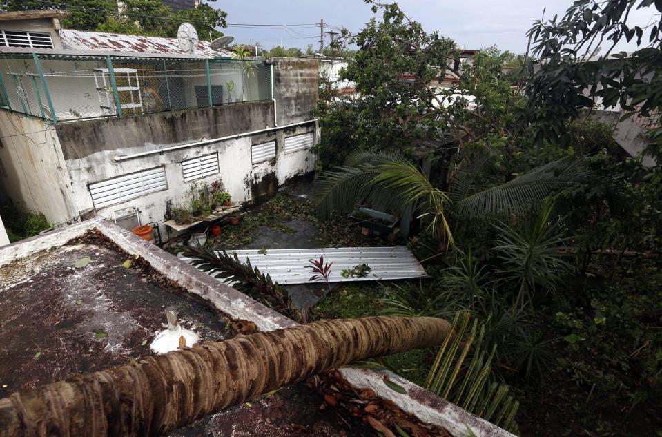  Wreckage in the Santurce neighbourhood in San Juan, Puerto Rico