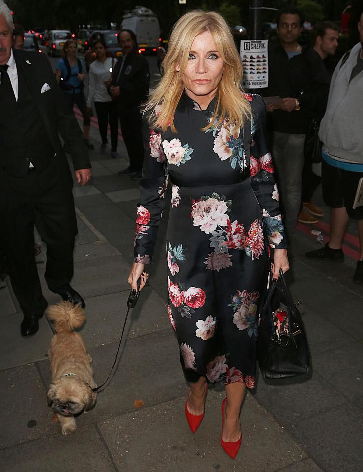  Michelle Collins looked glam in her floral dress