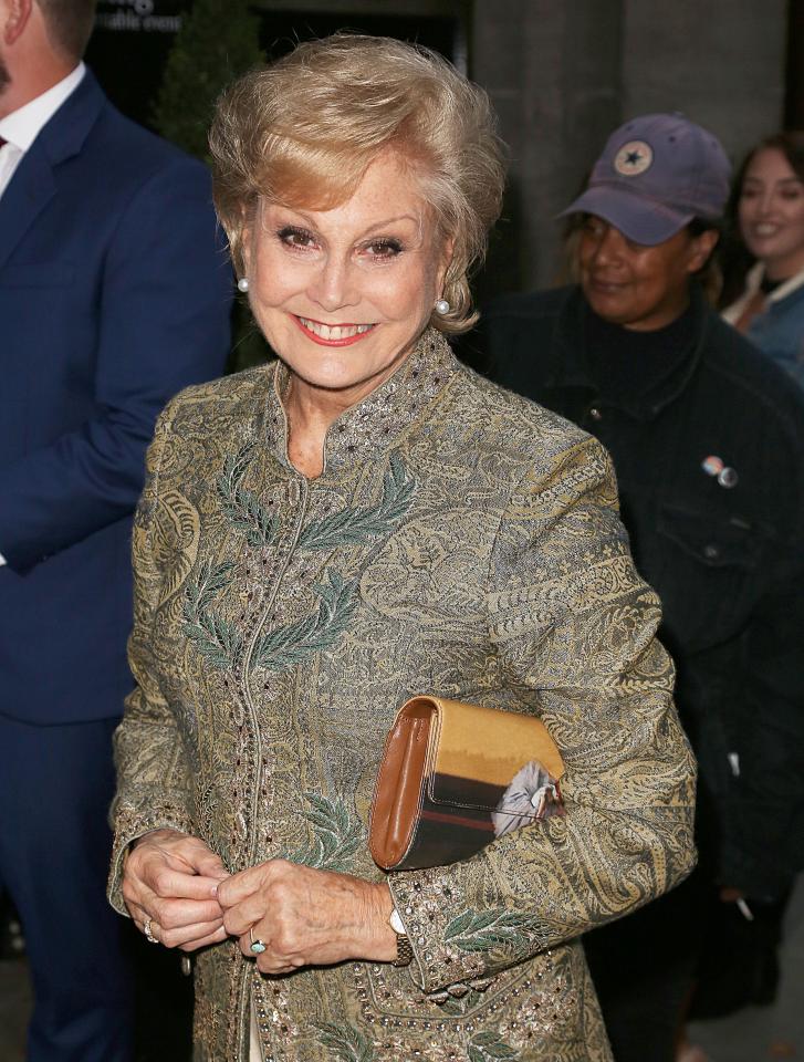  Angela Rippon looked the picture of elegance