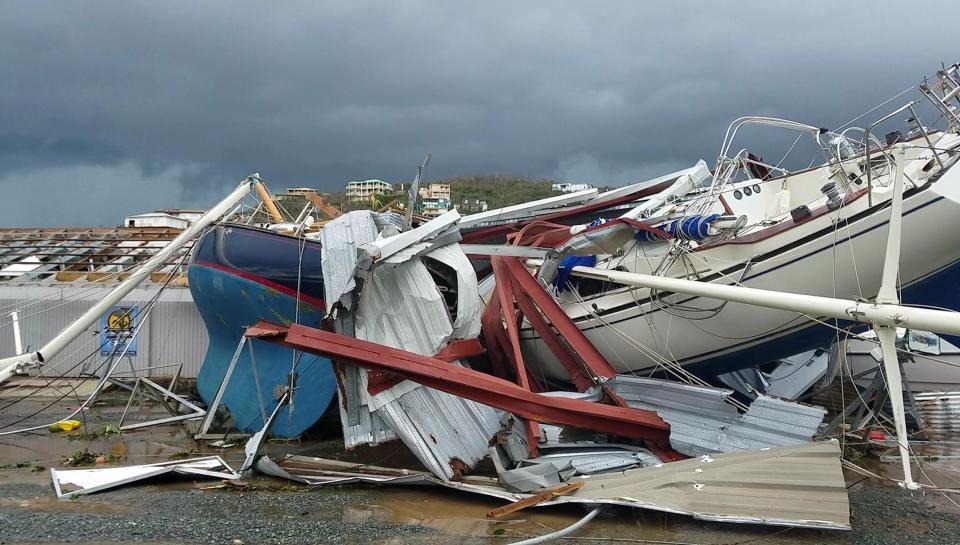  Hurricane winds of 175mph made land at St Thomas