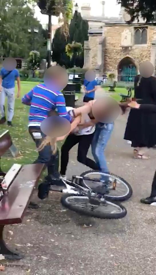  The teens all started brawling when one was apparently refused a cigarette