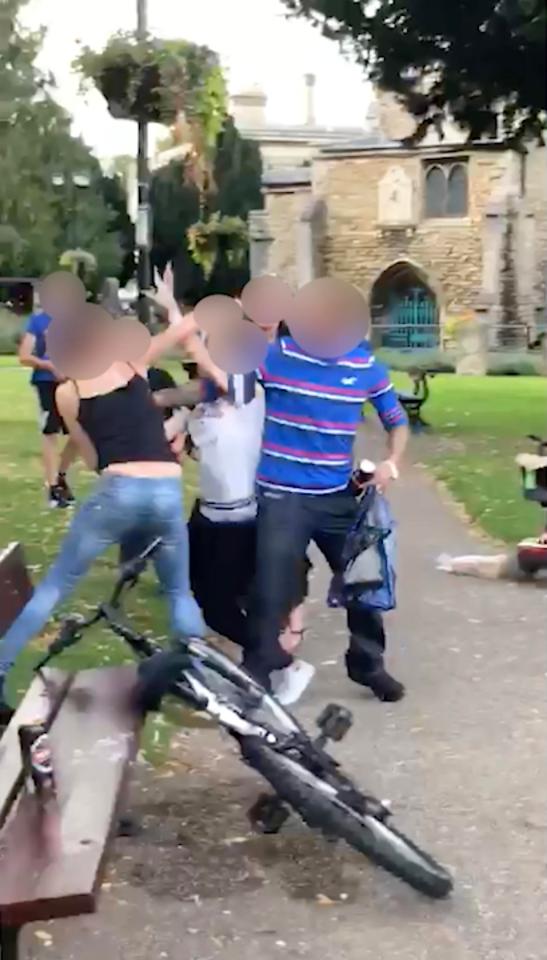  The fight erupted in a churchyard as a petition was signed to curb binge drinking