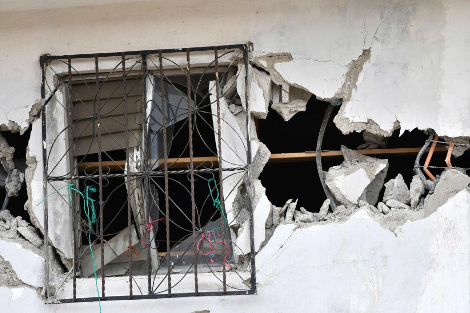 A wall is ripped in two by the earthquake that struck Mexico this morning