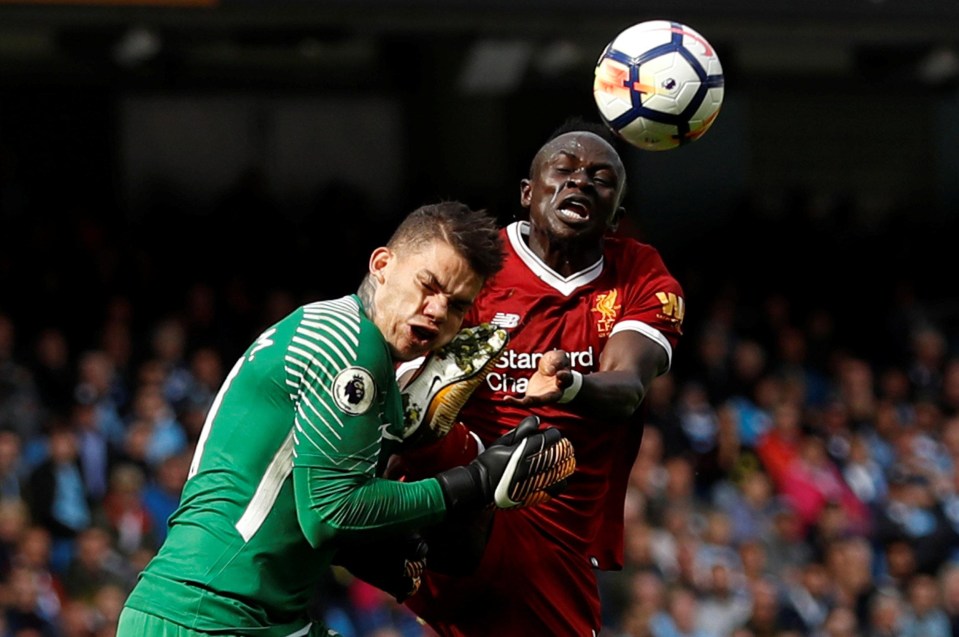 Sadio Mane was shown a straight red for his challenge